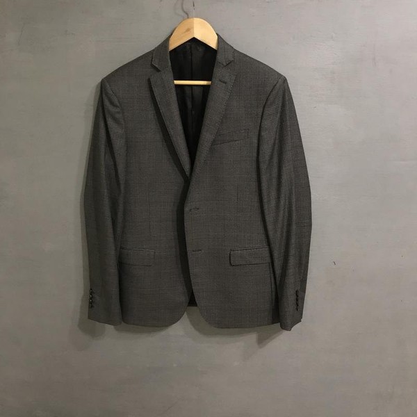 Herren Pal Zileri Anzug Grau Wolle 40 /L / 48 #1VT0