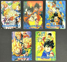 VTG Dragon Ball Z Carddass Style Prism Holo Card Lot x5 Taiwan Goku Trunks