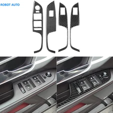 Real Carbon Fiber Window Lift Switch Cover Trim Panel For GMC Terrain 2010-2017