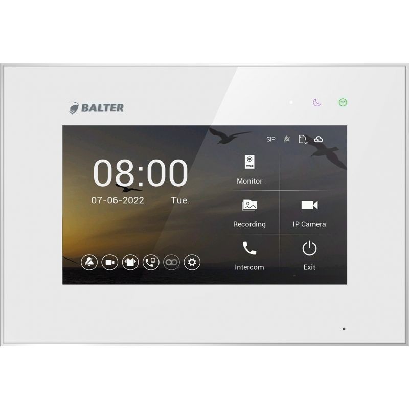 BALTER EVO-HD-7M 7"" Video Innenstation Touchscreen 2-Draht IP-BUS Weiß