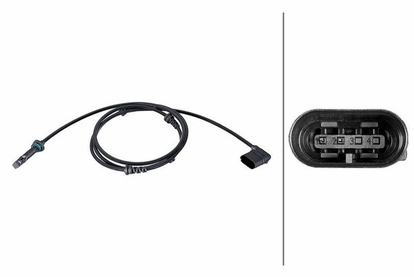 Hella 6PU 358 216-671 Sensor, Raddrehzahl Vorne FüR MERCEDES-BENZ-image