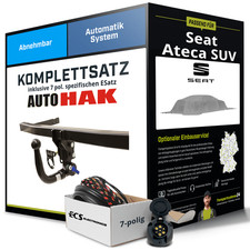 Für SEAT Ateca SUV Typ KH7 , KHP Anhängerkupplung abnehmbar +eSatz 7pol 08.23-
