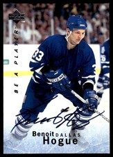 1995-96 Upper Deck Be a Player Autographs Benoit Hogue Auto Dallas Stars #S126