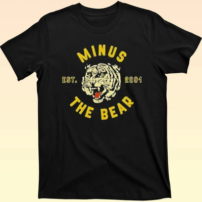 Minus The Bear Tiger Black Cotton All size S-5XL T-Shirt
