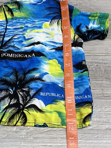 Vintage 80s Toddler Hawaiian Shirt Palmeras Tom Selleck Magnum PI Sz 0 12-24 Mo - Picture 5 of 5