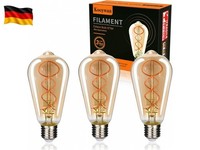 Edison GlüHbirne E27 Led Fassung 4W Vintage GlüHbirne Warmweiß Led Lampen ST64 D
