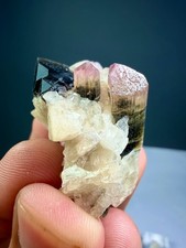 Twins Pink Cap Tourmaline Crystal With Muscovite Combine Specimen 96 CTS @Minera