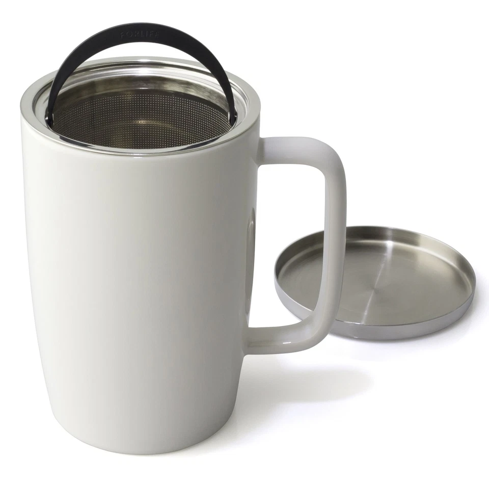 Dew Glossy Finish Brew-In-Mug with Basket Infuser & "Mirror" Stainless Lid 18... - Image 4 of 4