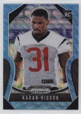 2019 Panini Prizm Rookies Blue Wave Prizm 34/199 Karan Higdon #333 13c1