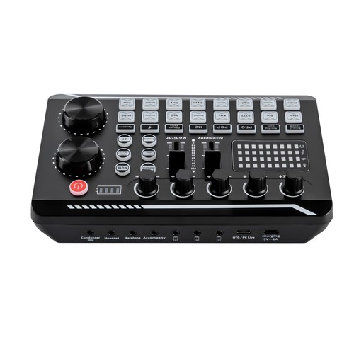F998 Soundkarte Musikstudioaufnahmen Bluetooth Audio Interface Mixer Sound Karte - Afbeelding 10 van 19