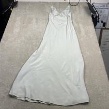 J Crew Dress Womens 8 Light Blue Silk Satin Maxi Slip Formal Wedding Gown