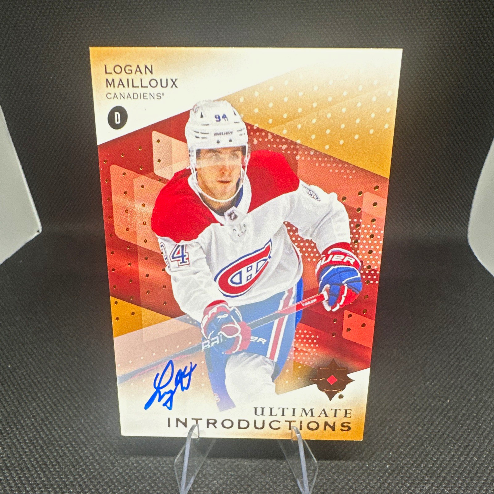 Upper Deck 2024-25 Ultimate Logan Mailloux UI-LM Auto