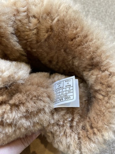 🤎WORN x3 UGG AUSTRALIA TAN CHESTNUT SHEEPSKIN SUEDE LEATHER BOW BOOTS SIZE 4 37 - Picture 3 of 5