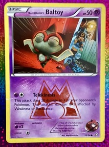 Pokemon Team Magma's Baltoy 10/34 2015 XY Double Crisis TCG Card !! Free S&H !!