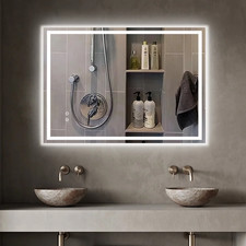 Dinglilighting Wall Mounted Mirror Lighted LED Vanity Mirror Bathroom Mirror