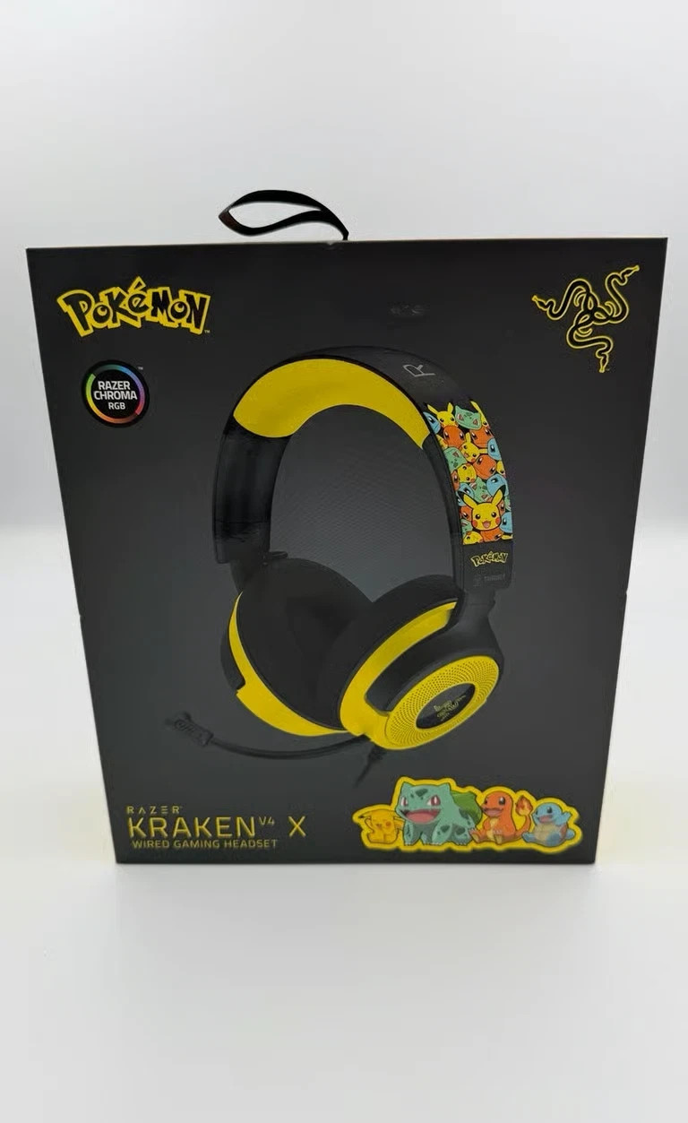 Razer Kraken V4 X Wired Gaming Headset Pok&eacute;mon Kanto Starters Edition RGB 7.1