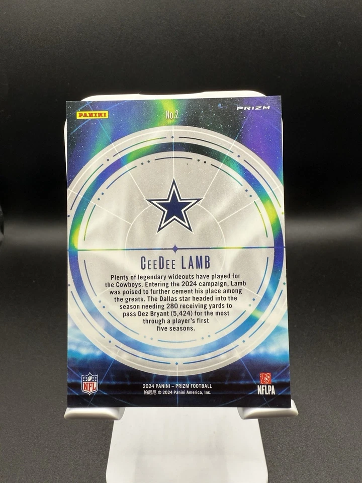 2024 Panini Prizm CeeDee Lamb Aurora Case Hit SSP Cowboys Star WR Rare Insert - Image 2 of 4