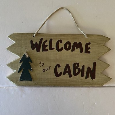 Wooden Rustic Wall Art  Welcome To Our Cabin 
