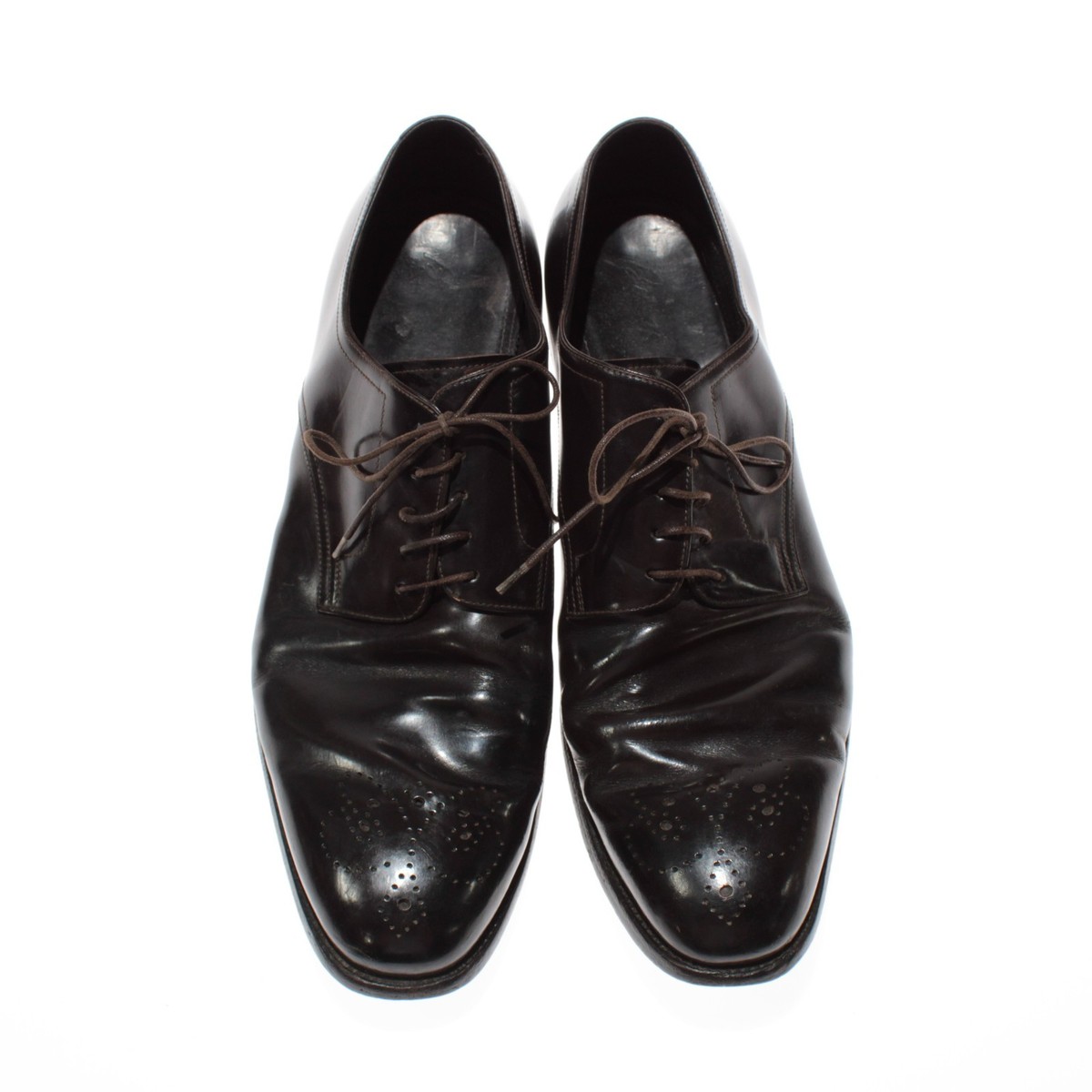 Brioni Lace Up Derby Dress Shoes Size 11 US in Dark Brown  display picture 2
