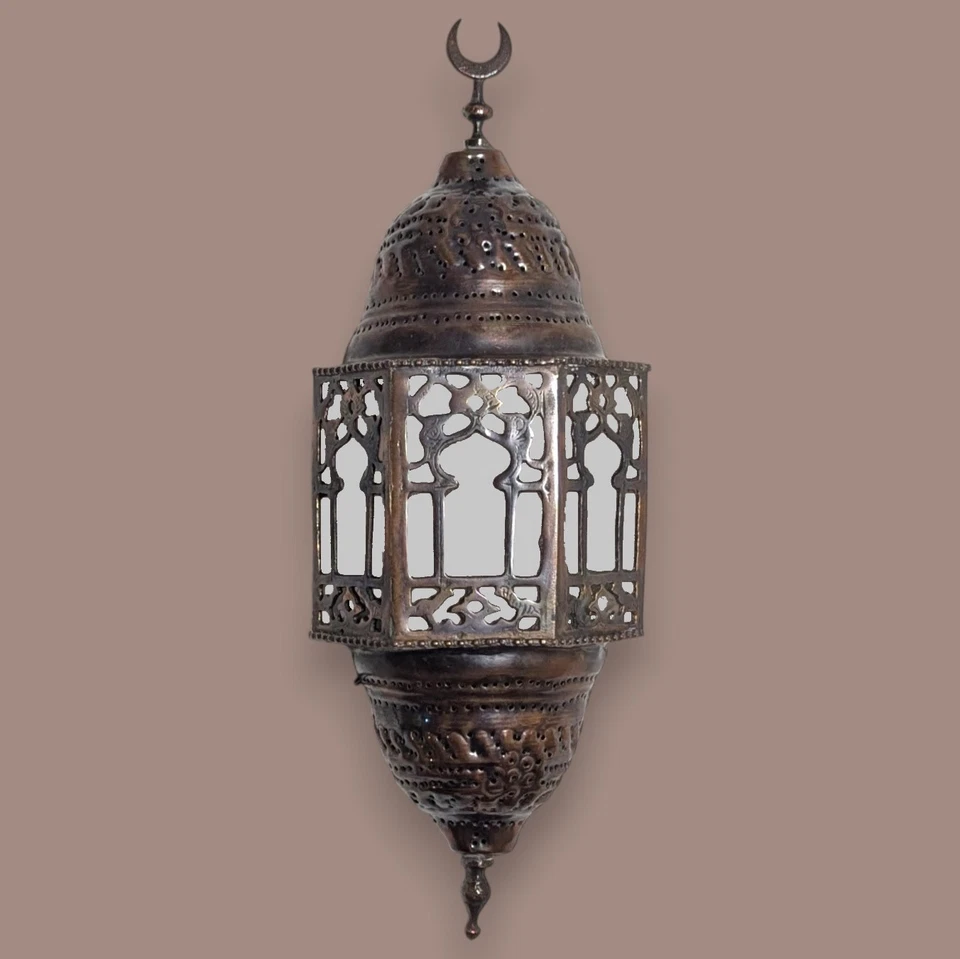 Aplique de pared de vidrio estilo vintage BR177 de media luna egipcio marroquí estilo Foto 3 de 3