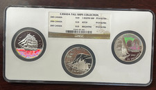 NGC LOT (3) 2005,2006,2007 SILVER TALL SHIPS COLLECTION $20 COINS
