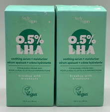2PK Solo Vegan 0.5 LHA Soothing Serum Moisturizer 1.62 FL OZ Each READ