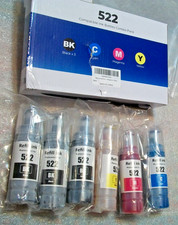 552 Combo 6 Pack Ink Bottles for Epson ET-8500 ET-8550 3BK/C/M/Y