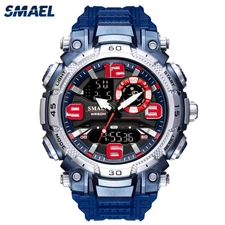 SMAEL LED Watches Men Outdoor Sport Digital Watch Student Shockproof Wristwatch