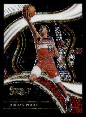 Jordan Poole 2023-24 Panini Select White Disco Prizm Courtside #/75 #218
