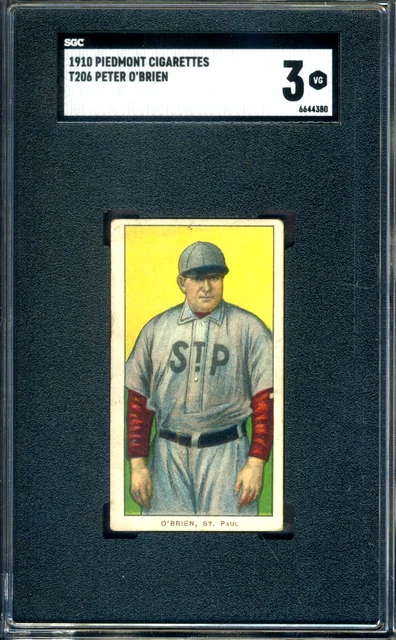T206 Piedmont Peter O'Brien SGC 3 VG *St. Paul Saints*