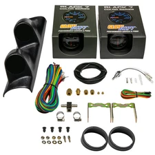 GlowShift B7 35 Boost & Transmission Temp Gauges + Pod for 87-97 Ford F-Series