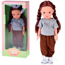 Puppe mit langen Haaren Spielpuppe 33cm klassische Schönheit Trainingsanzug JO