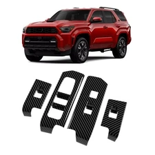 Inner Window Lift Cover Trim Panel Decor Bezel Fits For 4Runner 2025 2026 Carbon