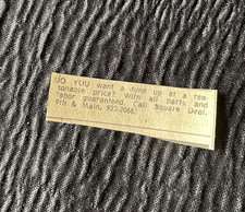 Square Deal 9th & Main Auto Repair Shops Ad 1970s Wisconsin FDL Paper Clipping