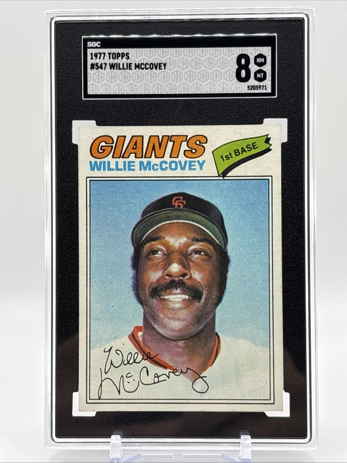 1977 Topps Baseball # 547 Willie McCovey SGC 8 MLB HOF Giants Baseball Card