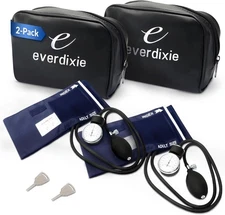 Deluxe Aneroid Sphygmomanometer Blood Pressure 2 Count (Pack of 2), Navy 