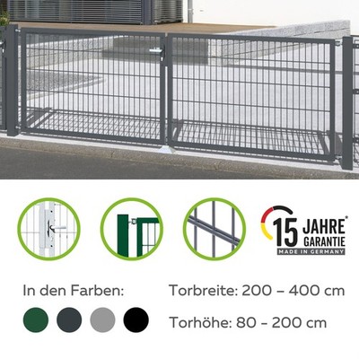 Alberts Doppeltor Flexo Einfahrtstor Hoftor Zauntor Gartentor Flügeltor Pforte