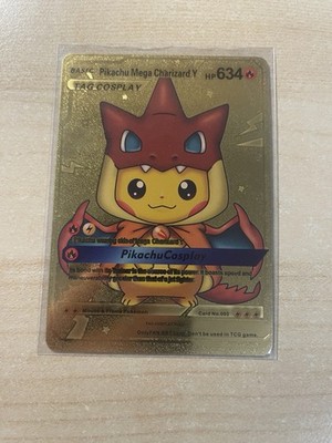 Fan Art - Pokemon TCG Basic Pikachu Mega Charizard Y Tag Cosplay