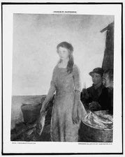 Fisherman's daughter,women,Charles Webster Hawthorne,Detroit Publishing