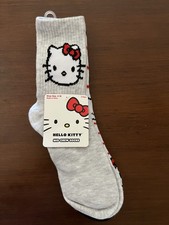 HELLO KITTY Mid-Crew Socks 3 pair BRAND NEW Shoe Size 4-10