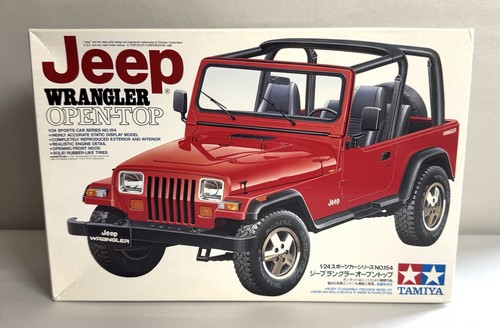 Vintage Tamiya Jeep Wrangler Open Top Model Kit 1/24 Scale YJ 24154 Complete