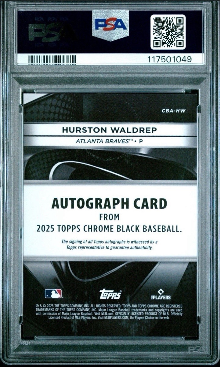 2025 Topps Chrome Black - Autographs Hurston Waldrep #CBA-HW