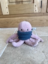 Jellycat - Cozy Crew Octopus - BNWT RETIRED Peach Octopus Beanie Jumper Cute  5"
