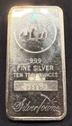 Incredible 10 Troy oz fine Silver, a Gold Miner pack Horse Design Bullion Bar