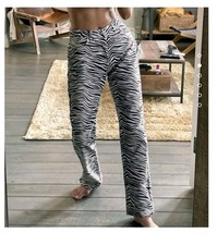 New Zara Zebra Print Black White High Rise Straight Jeans Size 2 6147/058