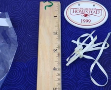 Longaberger Early Blossoms Bonnet Tie-On Basket Accent w/ Box & Ribbons