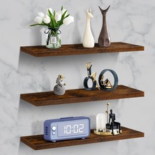 Set of 3 Floating Wall Shelves Picture Ledge Display Rack Book Hanging Shelf