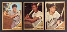 1962 Topps Baseball Star Lot 3 Cards Harmon Killebrew Orlando Cepeda