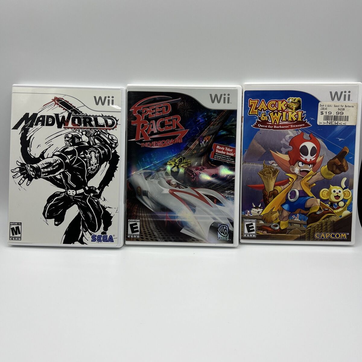 casual Determinar con precisión hecho LOT OF 3 Wii GAMES - MAD WORLD, SPEED RACER, ZACK &amp; WIKI - used | eBay