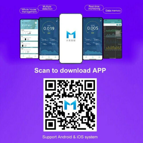 BT APP Luft Qualität Messgerät TVOC CO2 Formaldehyd Staub Sensor Detektor - Bild 8 von 10
